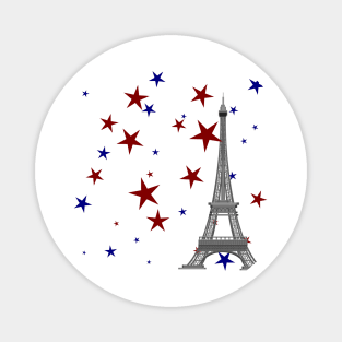 Eiffel Tower with Stars Magnet